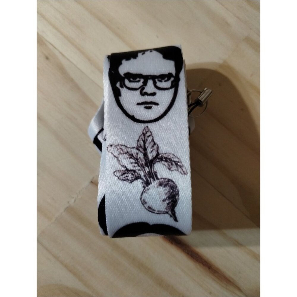 Dunder Mifflin The Office Lanyard Badge Holder Gym Keychain | Dwight Schrute